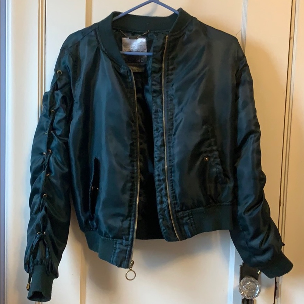 Pine green bomber jacket